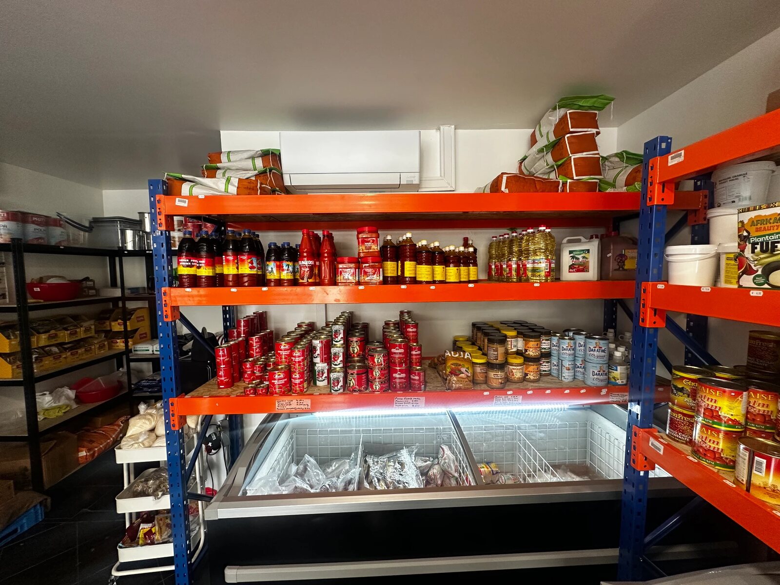 African sauces, seasonings, oils, and spices stocked at TEGA AFRO STORE